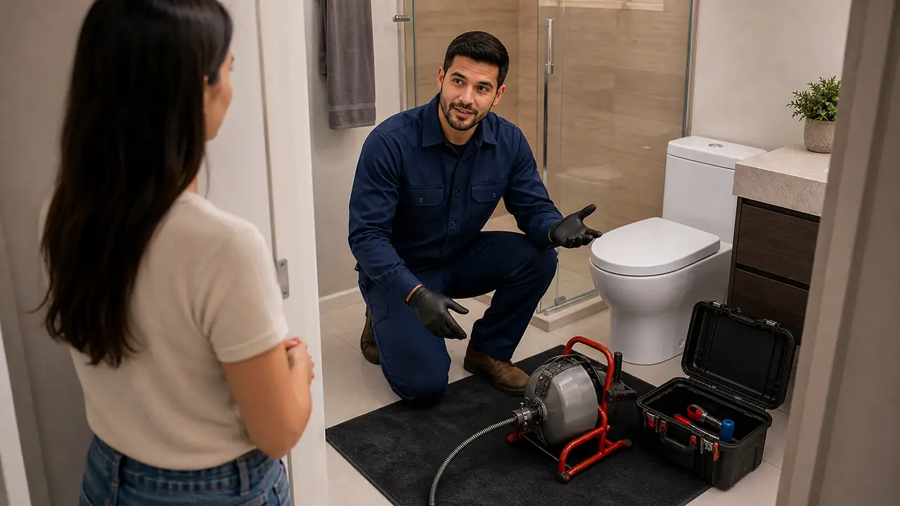 Equipe de desentupidora em Londrina para desentupimento de vaso sanitário residencial e comercial