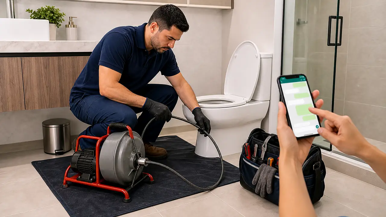 Orçamento de desentupimento de vaso sanitário em Londrina pelo WhatsApp