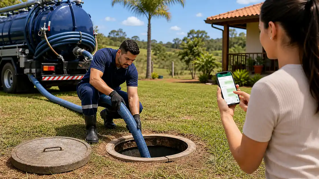 Orçamento de limpeza de fossa em Londrina pelo WhatsApp